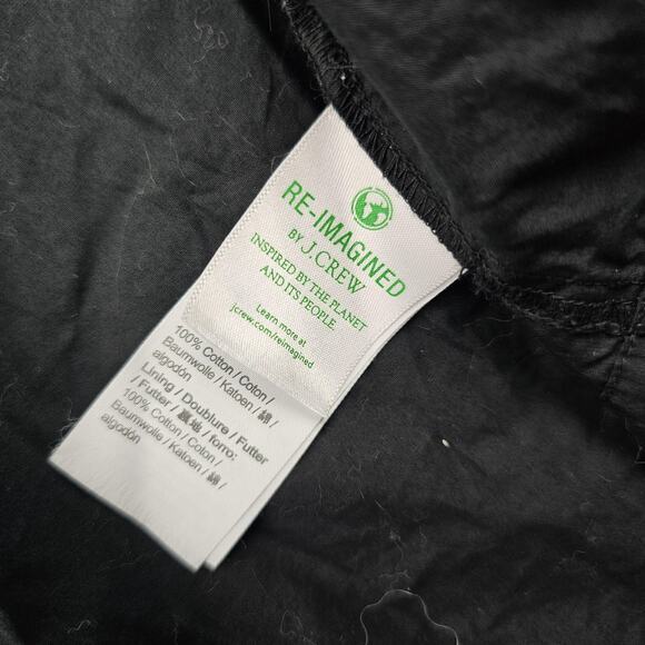 J.Crew Dress Womens 6 Black Poplin Tiered Babydoll Tea Midi Minimal Classic - Picture 5 of 7